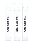 Pickleball Edge Guard Tape - “NOT LIKE US.” / 14mm - White / Azora Athletics