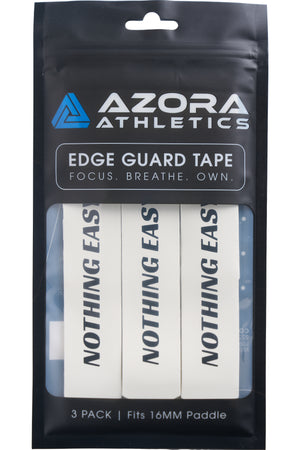 Azora Athletics "NOTHING EASY" Pickleball Edge Guard Tape, 16mm, White