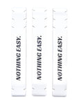 Pickleball Edge Guard Tape - “NOTHING EASY.” / 16mm - White / Azora Athletics