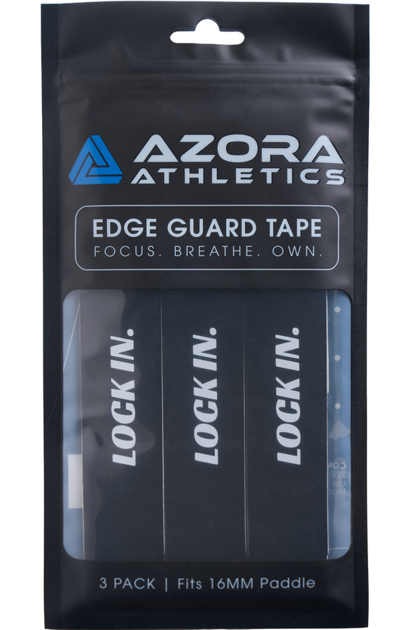 Pickleball Edge Guard Tape - “LOCK IN.” / 16mm - Black / Azora Athletics